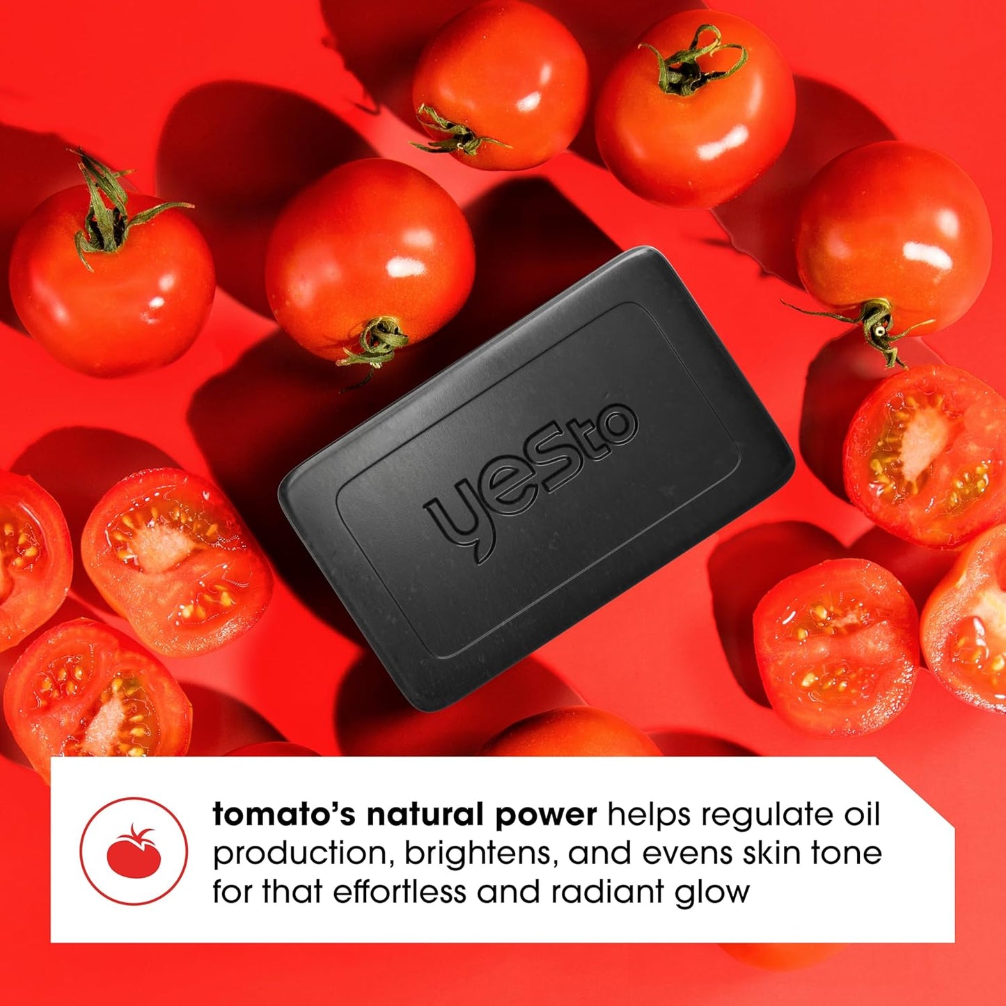 Tomatoes Bar Soap Activated Charcoal with Tomato Extracts and Sunflower Seed Oil Face, Body Soap for Men, Women and Teens No Paraben, 7 Ounce Bar